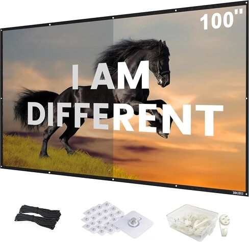 ALR Projector Screen for Standard Throw- Wall Mounted - TGI-120-A High Contrast 70% ALR High Brightness 2.7X Gain - 120 inch 16:9 Gray Screen - by IOLIEO in Saudi Arabia