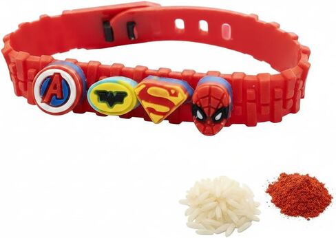 Rakhi for Brother: Rakhi for boys,rakhi for girls, handmade bracelet thread rakhi with Free Roli Chawal & Gift Card: Raksha Bandhan Gifts for Brother in Kuwait