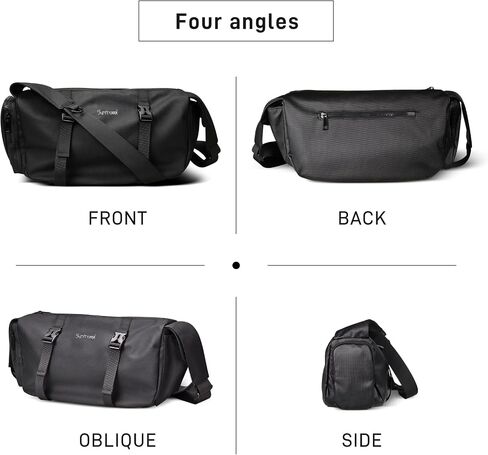 Small Sports Bag Waterproof Ultra-Light Gym Duffle for Men & Women Compact Mini Crossbody Bags, Perfect for Running, Travel & Fitness (black-quilting) in Kuwait