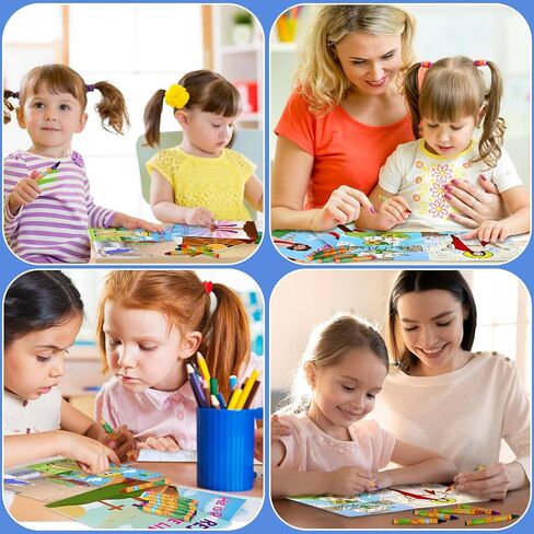 Fulmoon 72 PCS Earth Day Colling Books with 72 PCS Crayons for Kids Save the Planet Coloring Books Bolk Bulk for Toddler Ages 3-10 Earth Day Party Form in Kuwait