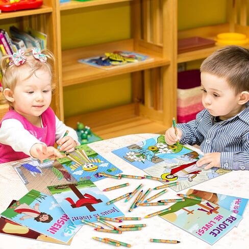 Fulmoon 72 PCS Earth Day Colling Books with 72 PCS Crayons for Kids Save the Planet Coloring Books Bolk Bulk for Toddler Ages 3-10 Earth Day Party Form in Kuwait