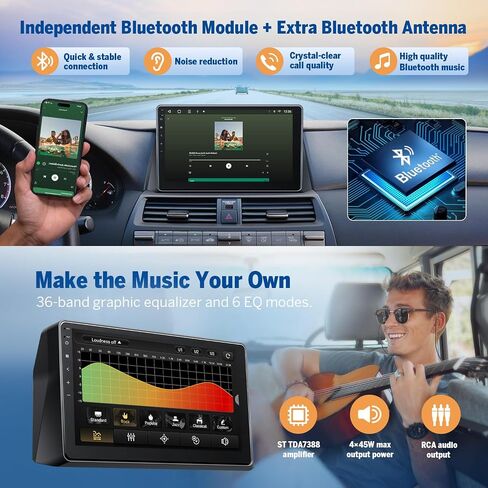 Eonon for Honda Accord 2003-2007 Android 13 Car Stereo ، 10.1 inch wireless carplay & Android Auto GPS head head مع Bluetooth ، Wi-Fi ، أدوات التحكم في عجلة القيادة ، 2+32 جيجابايت-Hac1x6 in Kuwait