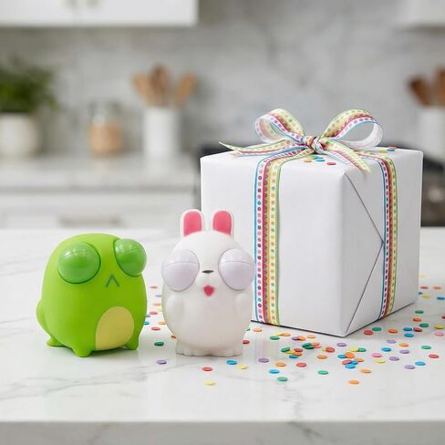 4 حزمة عيد الفصح الضغط على ألعاب العيون ، أرنب Chick Duck Frog Toys for Kids Girls Boys Easter Staints Sugchsers Party Favors Gifts in Kuwait