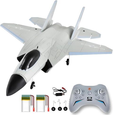 Remote Control Airplane, J35 Plane 2.4GHz 4CH EPP Foam Remote Control Aircraft Built in Six Axis Gyroscope Aerobatics Culvert Plane Gift for Adults and Kids in Kuwait