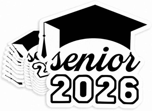 120 PCS Senior 2025 ملصقات مخصصة على شكل مخصص - فئة 2025 شارات ، كبار السن 2025 ملصقات الهدايا ، ملصقات مدرسية لطيفة وممتعة لزخارف حفل التخرج in Kuwait