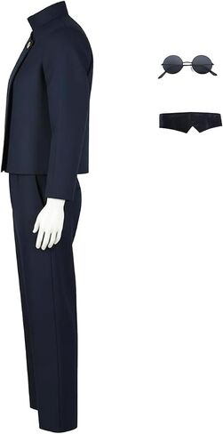 FAZA Anime Jujutsu Cosplay Uniform Megumi Fushiguro Costume Japanese School Outfit Unisex Blue Black Sets in Kuwait