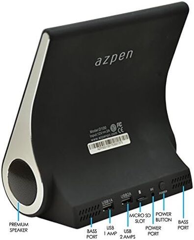 Azpen Dockall D108 Wireless Charger, Bluetooth Premium Speakers, Docking Station with Built in Mic Handsfree Call, 3 in 1 Station for iPhone and Samsung Phone in Saudi Arabia