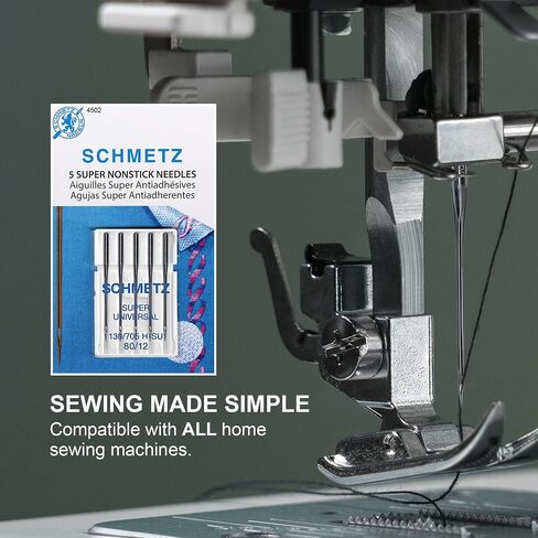 Schmetz Super Nonctick Machine Teedles - Bulk - Size 80/12 - متوافق مع آلات الخياطة الأخ in Kuwait