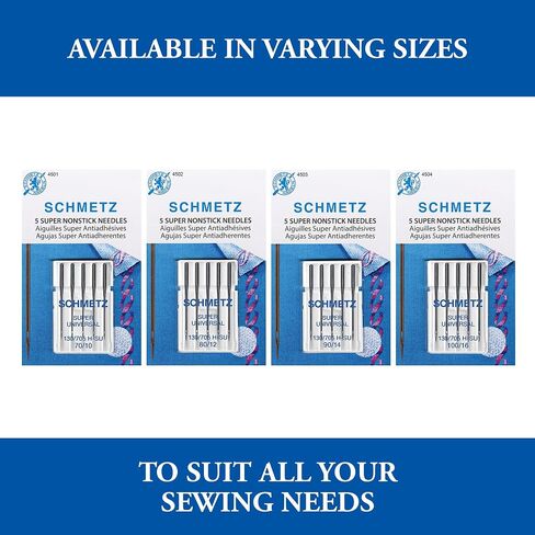 Schmetz Super Nonctick Machine Teedles - Bulk - Size 80/12 - متوافق مع آلات الخياطة الأخ in Kuwait