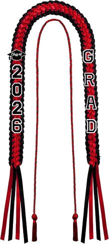 التخرج Leis 2025 ، فئة الشريط Leis من 2025 Lei المصنوعة يدويًا مع دبابيس للنساء College College Bachelor Master Party (صفراء أخضر) in Saudi Arabia