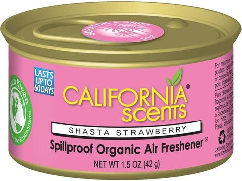 California Scents Spillproof Can Air Freshener Eco-Friendly Odor Neutralizer for Home, Car, & Much More, Shasta Strawberry, 1.5 oz, 12 Pack in Saudi Arabia