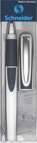 Schneider Ray Fountain Pen M (متوسطة) ، قابلة لإعادة التعبئة ، برميل رمادي أزرق داكن/رمادي فاتح ، خرطوشة حبر زرقاء قابلة للمحو ، حزمة 1 قلم (168203) in Kuwait