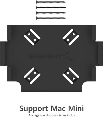 حامل SABRENT Mac Mini VESA/حامل على الحائط/حامل تحت المكتب [أسود] (BK-MABM) in Kuwait