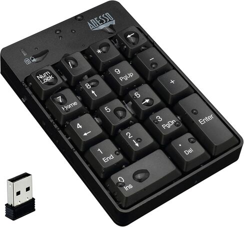 اديسو لوحة مفاتيح رقمية لاسلكية مقاومة للانسكاب مكونة من 18 مفتاح WKB-6010UB in Kuwait