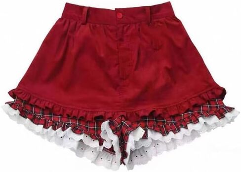 تنانير كاواي للسيدات 2000s عتيقة Y2K Clothing Pink A-LINE LILE SLIM LOLITA MINI CHIRTS in Kuwait