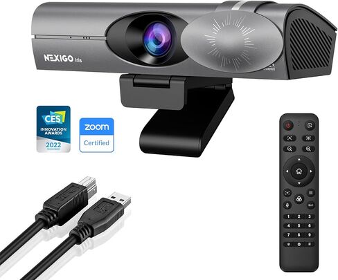 كاميرا ويب NexiGo N680E 1080P مع ضوء حلقي وغطاء للخصوصية وميكروفون مزدوج، وتركيز تلقائي متقدم، وسطوع قابل للتعديل، وكاميرا ويب متدفقة لتكبير Skype Facetime، وسطح المكتب للكمبيوتر المحمول PC Mac (متجدد) in Kuwait