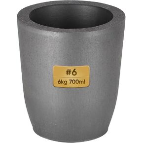 1kg/150ml Graphite Crucible, Silicon Carbide Clay Furnace Cup | Rated 1800°C/3272°F, SiC-clay Bonded, for Foundry Casting Gold Silver Copper Aluminum, Fits Propane & Induction Furnace in Kuwait