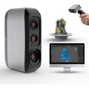 3DMakerpro 3D Scanner for 3D Printing, Handheld 3D Printer Scanner 0.05mm Precision, 10FPS Scanning Speed for Medium Object, Support for Android/iOS/Win/MacOS, Moose Lite Premium Kit in Kuwait