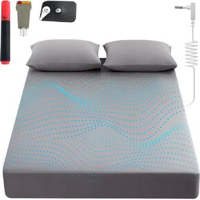 Grounding Sheets King, 90% Organic Cotton+ 10% Pure Silver Fiber,Grounded Bed Sheet Kit, Deep Pocket Grounded Bed Sheet, Relieves Pain - Used for Healthy Sleep Therapy (Gray, King) in Kuwait