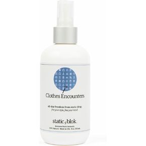 Static Blok Anti-Static Spray for Clothes - Instantly Eliminate Static Cling, Flyaways, and Shocks from Clothes, Fabrics, Linens, Blankets & Rugs- All-Natural Formula - Lasts All Day- 8oz in Kuwait