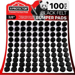 Cabinet Door Bumpers X-Protector 100 PCS – Small Felt Pads 3/8" – Ideal Beige Felt Bumpers – Self-Adhesive Thick Felt Dots – Bumper Pads to Protect Glass & Other Surfaces! in Saudi Arabia