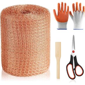Copper Mesh Rodent Control, 5 in x 50ft Premium Copper Wool for Mice Rat Rodent, Bat & Snail, Copper Mesh Roll for Weep Hole Filler, DIY Pest Blocking for Home and Garden in Saudi Arabia