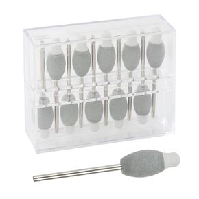 Dental Composite Polishing Tools Elliptical Coarse Fine Dual Grit Heads Zirconia Crystallization Tool Before Sintering 2.35mm Mandrel 10Pcs in Kuwait