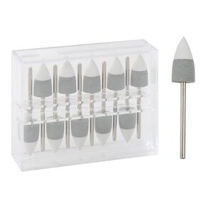 Dental Composite Polishing Tools Taper Coarse Fine Dual Grit Heads Zirconia Crystallization Tool Before Sintering 2.35mm Mandrel 10Pcs in Kuwait