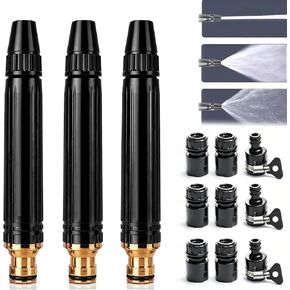 Heavy Duty Adjustable High Pressure Hose Nozzle Suitable for US water pipe sizes 8X Booster Car Wash Water Gun with Jet Mist Shower Spray, Copper Alloy Portable Power Washer for Garden Lawn Watering in Saudi Arabia