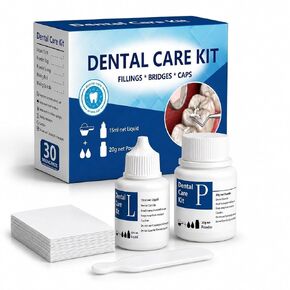 Tooth Repair Kit, Temporary Teeth Replacement Kit, Zinc Oxide Eugenol Cement Dental Kit for Broken Chipped Teeth, Missing Teeth, Crown Fillings & Bridges, Improving Smile 1pcs in Kuwait