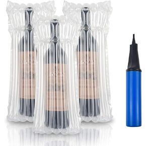 Wine Bottle Protector Bags, LIVEBAY Inflatable Bags for Wine, 50 Pack Inflatable Air Column Cushion Bags with Pump for Safe Transportation of Glass Bottles in Airplane Cushioning in Kuwait