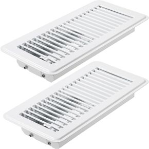 Floor Register, 4 x 10 inch Vent Covers for Home Floor, Adjustable Air Vent Covers Ceiling Vent Magnetic PVC Screen Cover Filter Vent Screen Traps Debris, White 2 Pcs in Kuwait