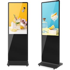 MWE 43 بوصة أرضية داخلية قائمة على اللافتات الرقمية عرض الإعلانات كشك شاشة LCD التجارية الطوطم نظام أندرويد ملصق عمودي مع مشغل الوسائط التلقائي in Kuwait