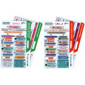 ACLS & PALS Badge Buddy 4-Card Set – Advanced Cardiovascular Life Support & Pediatric Life Support Reference Cards, EKG Reference, Emergency Algorithms for Nurses, EMT, Paramedics, ICU, ER in Kuwait