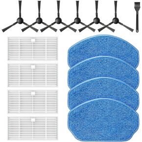 BR151 Robot Vacuum Replacement Parts for iMartine BR151, for XIEBro Life BR151, for MAMNV/ZCWA/ONSON/MANVN/ZC WAS BR151, for Kilgone G20, for MANVINS G20, 4 Filters, 4 Mop Pads, 6 Side Brush in Kuwait