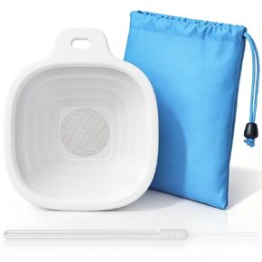 DDJ Reusable Kidney Stone Urine Strainer for Men & Women – Collapsible Silicone Funnel with 40 Mesh Stainless Steel Filter, Portable Urine Catcher for Kidney Stone Collection, Travel Pouch Included in Kuwait