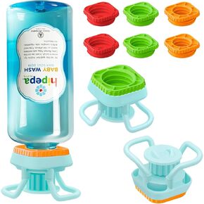 Luvan 2-Pack Bottle Emptying Cap Flip Dispenser Kit for Every Drop Universal Inverted No-Waste Caps for Shampoo Lotion Soap Ketchup Mustard Sauces Space-Saver for Kitchen Bathroom in Kuwait