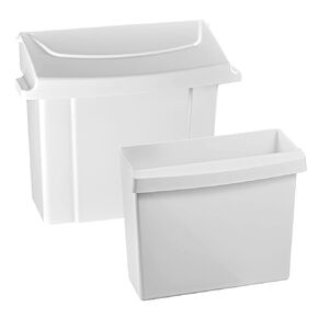 Alpine Sanitary Napkin Receptacle - Feminine Hygiene Disposal Container, Wall Mounted Trash Can with Odor Control Seal & Installation Hardware (White) in Kuwait