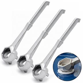 3 Pack Aluminum Bung Wrench, Professional Drum Plug Wrench Barrel Opener Tool for Opening 10 15 20 30 50 55 Gallon Drum, Fits 2 Inch and 3/4 Inch Bung Caps in Kuwait