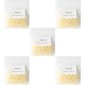 Extraoral Orthodontic Elastics, 14 oz O-Ring Dental Rubber Bands for Braces Headgear, 500 Count, Multiple Sizes (3/8 Inch - 14 oz) in Saudi Arabia