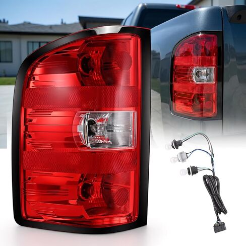 تجميع إضاءة الذيل متوافق مع 2014 2015 2016-2019 Chevy Silverado 1500 2500HD 3500HD GMC Sierra 3500HD السائق الأيسر جانب الراكب على جانب الراكب المصباح المصباح الخلفي المصباح وتسخير in Kuwait