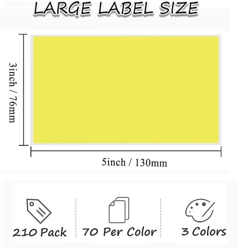 90Pcs Large Moving Labels for Boxes, 5 X 3 Inch Label Stickers for Storage Bins, Rectangular Stickers Color-Coding Labels for Home Organization, Kitchen Storage Containers, Desk Items Blank Labels in Kuwait