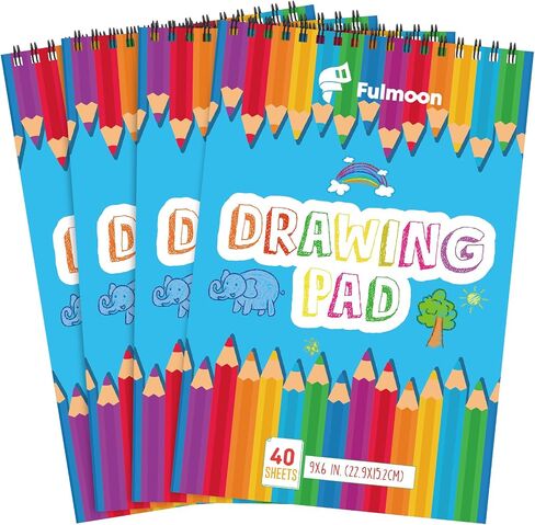 Fulmoon 25 Pack Sketch Pad for Kids Drawing Pad 40 Sheets Sketch Book Book Book Book Drawing Paper Art Supplies for Crayons Pencils School Kid Party Party Form in Kuwait