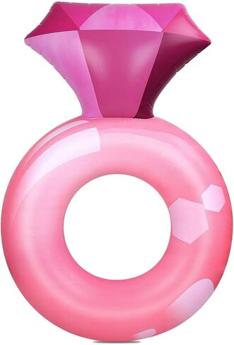 Float Joy Bachelorette Pool Floats for Adults Inflatable Diamond Ring Floatie Bachelorette Party Favors Bride Pink Pool Float for Engagement Wedding Bachelorette Pool Party in Kuwait