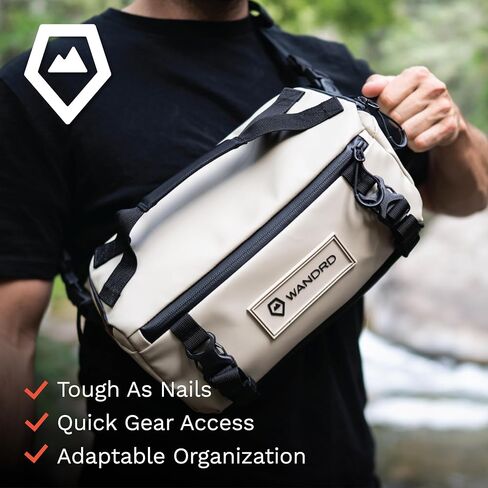 حقيبة كاميرا WANDRD - حقيبة كاميرا ROGUE Sling Crossbody - مصنوعة من نسيج النايلون الباليستي، تعمل كحقيبة كمبيوتر محمول - Uyuni أرجواني، 9 لتر in Kuwait