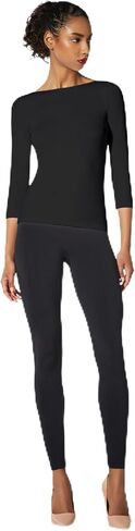 Wolford Cordoba Top Long Sleeves for Women Seamless Slim Fit Boatneck Shiny 3/4-Length Sleeves Soft Cotton Blend Interior in Kuwait