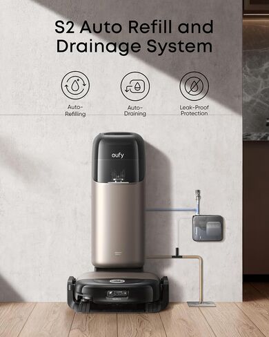 eufy Official Auto Refill and Drainage System Accessories for Omni S2, Hands-Free Cleaning, Easy Installation, 1 Set in Kuwait