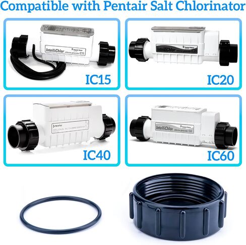 مجموعة أدوات غسيل حمض 520670 مكونة من قطعتين متوافقة مع Pen-tair Ilor 30، IC15 IC20 IC40 IC60 IntelliChlor Salt Chlorinator، طقم غطاء تنظيف خلايا الملح in Kuwait