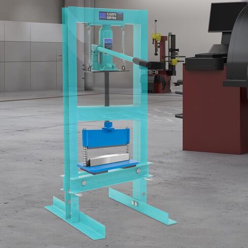 12inch Press Brake Attachment, Hydraulic Shop Presses Bending Brake Metal Bending Machine, Heavy Duty Metal Bending Tool for 12 or 20-Ton Hydraulic Workshop Presses (Blue) in Saudi Arabia