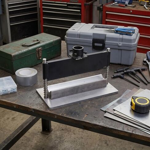 Moxweyeni 12" Press Brake Attachment for 12-20 Ton Hydraulic Presses, 12" Max Bending Length 0°-90° Adjustable Angle Dual Spring Return Design Fits Standard Workshop Hydraulic Presses in Kuwait